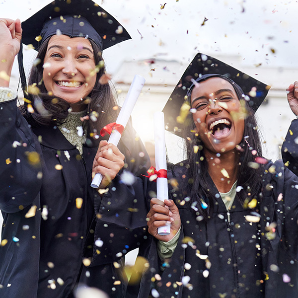 students graduating