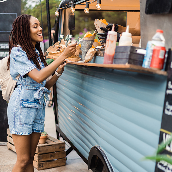 lady at food truck